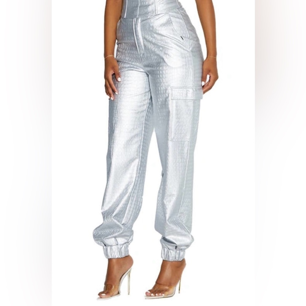 BNWT✨ Faux Leather Croc Joggers